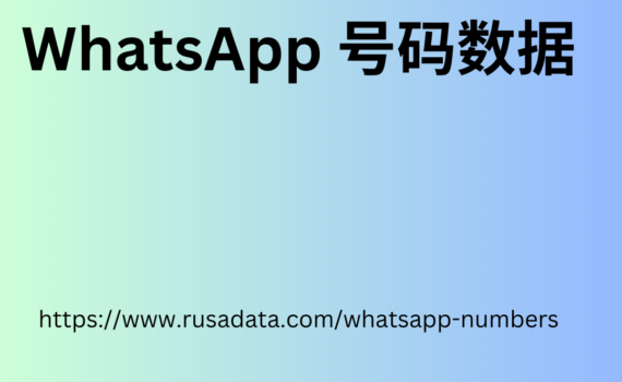 WhatsApp 号码数据